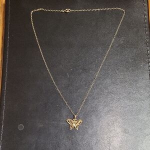 Delicate Gold Butterfly Necklace